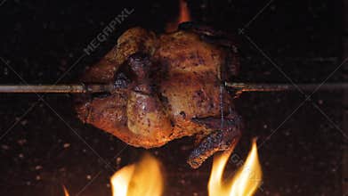 Chicken on a spit