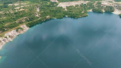 Lake in a mine quarry.