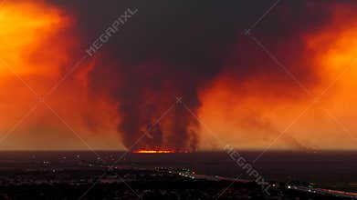 Everglades wildfire August 20 2025 aerial stock footage