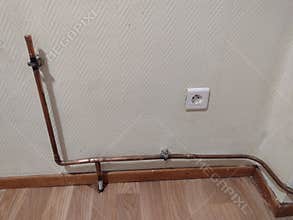 kitchen gas installation, closed