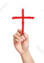 Drawing red cross