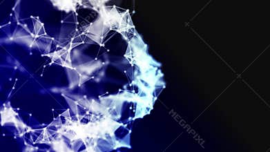 Abstract plexus tech background 4k