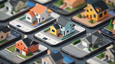 Interactive Real Estate App with Animated Progress Bar for Property Search
