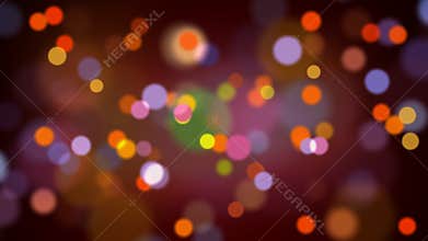 Light bokeh particles loop moving