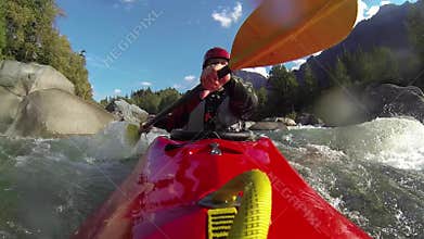 Whitewater kayaking