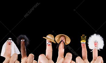 Diversity finger puppets