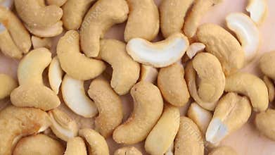 Cashew nuts displayed in a fresh and appetizing arrangement