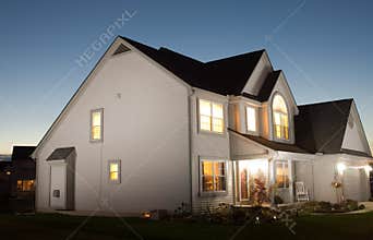 House at night