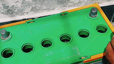 12 volt battery and battery liquid filling for best backup