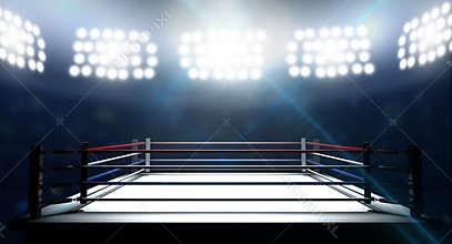 Boxing Ring In Arena