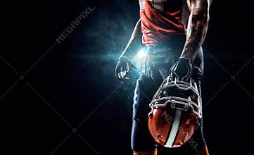 American football sportsman player in stadium