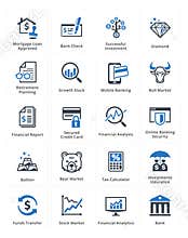 Personal & Business Finance Icons Set 1 - Blue Series