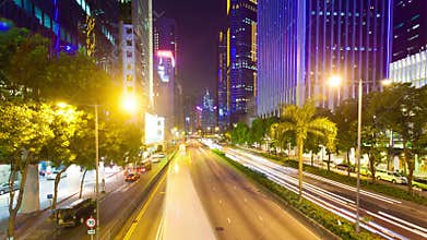 4k hyperlapse video of a busy street in Hong Kong
