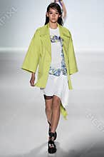 NEW YORK, NY - SEPTEMBER 04: A model walks the runway at Richard Chai Love Spring 2015 fashion show