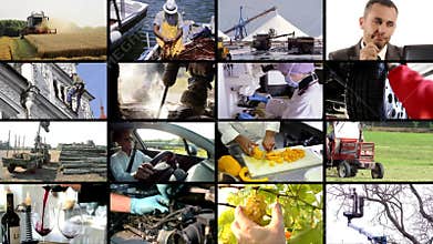 Men at work composition