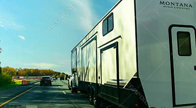 a Keystone Montana High Country fifth-wheel travel trailer
