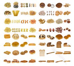 Pasta, bread and nuts