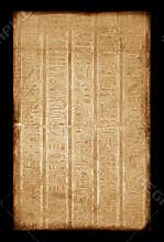 Egyptian sings on the wall, grunge