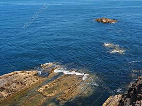 Landscape from the coast over the sea