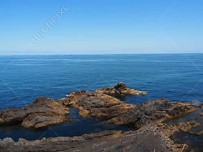 Landscape from the coast over the sea