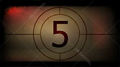 Retro film strip countdown