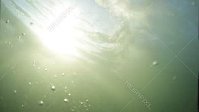 Amateur surfer in the ocean