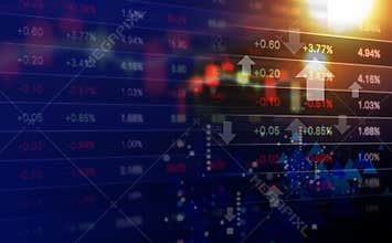 Business concept of stock market background design