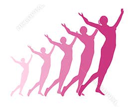 Celebration or Fitness Silhouette