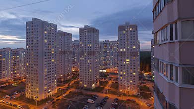 Residential buildings in the new district of Moscow