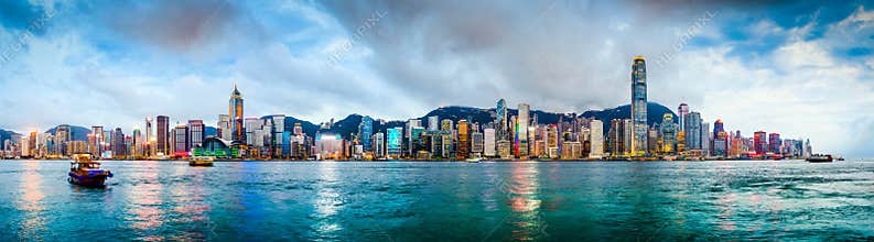 Hong Kong China Skyline