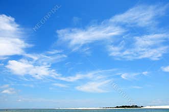 Cirrus clouds over ocean