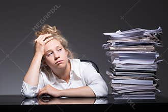 Burnout office worker