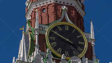 Moscow Kremlin, Red Square. Spasskaya clock tower
