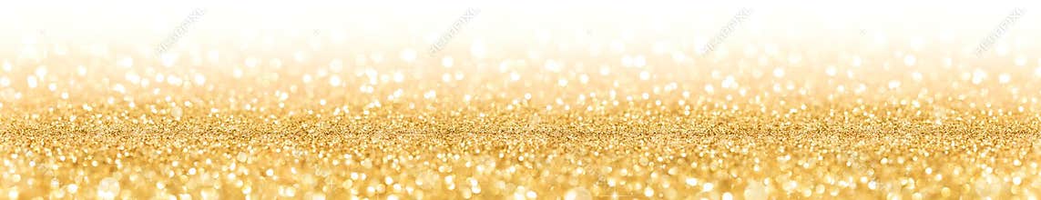 Golden Glitter With Sparkle Of Lights