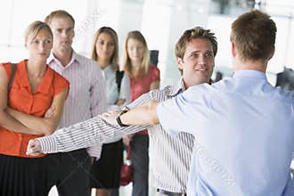 Passengers going through airport security check
