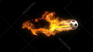 Animated soccer Ball on Fire