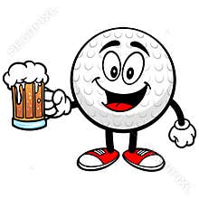 Golf Ball with Beer
