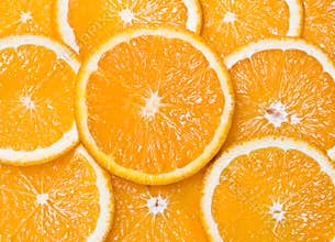 Closeup orange segments as backgrounds