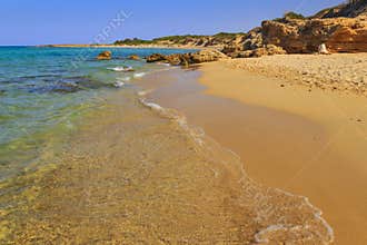 Summer seascape: Torre Guaceto Nature Reserve .BRINDISI Apulia-ITALY-