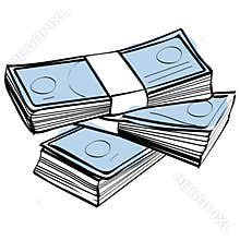Stack of money vector