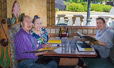 Family dining out