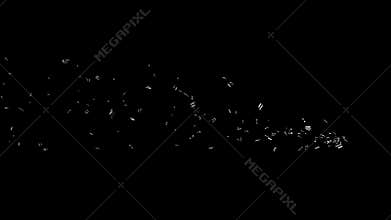 Musical Notes Flying against black