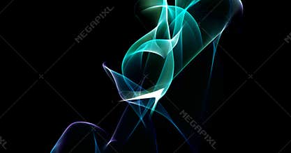 Dancing Lights Aurora 4k Particle Rendered Background Intro Clip in Blue