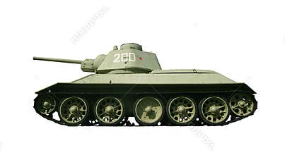 Real Russian tank from WW2 with path