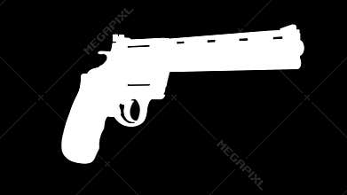 Revolver firearm gun chrome