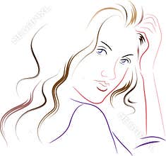 Beautiful female face