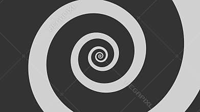 Cartoon spiral spinning in a loop