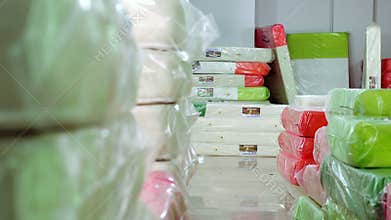 Worker manufacturing mattress