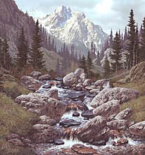 Mountain Stream in the Rockies