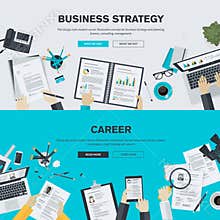 Flat design illustration concepts for business and career